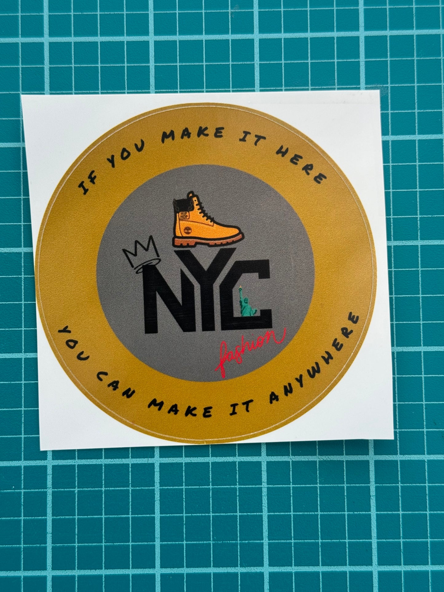 NYC Sticker (inspired by 1986 MTA transit token)